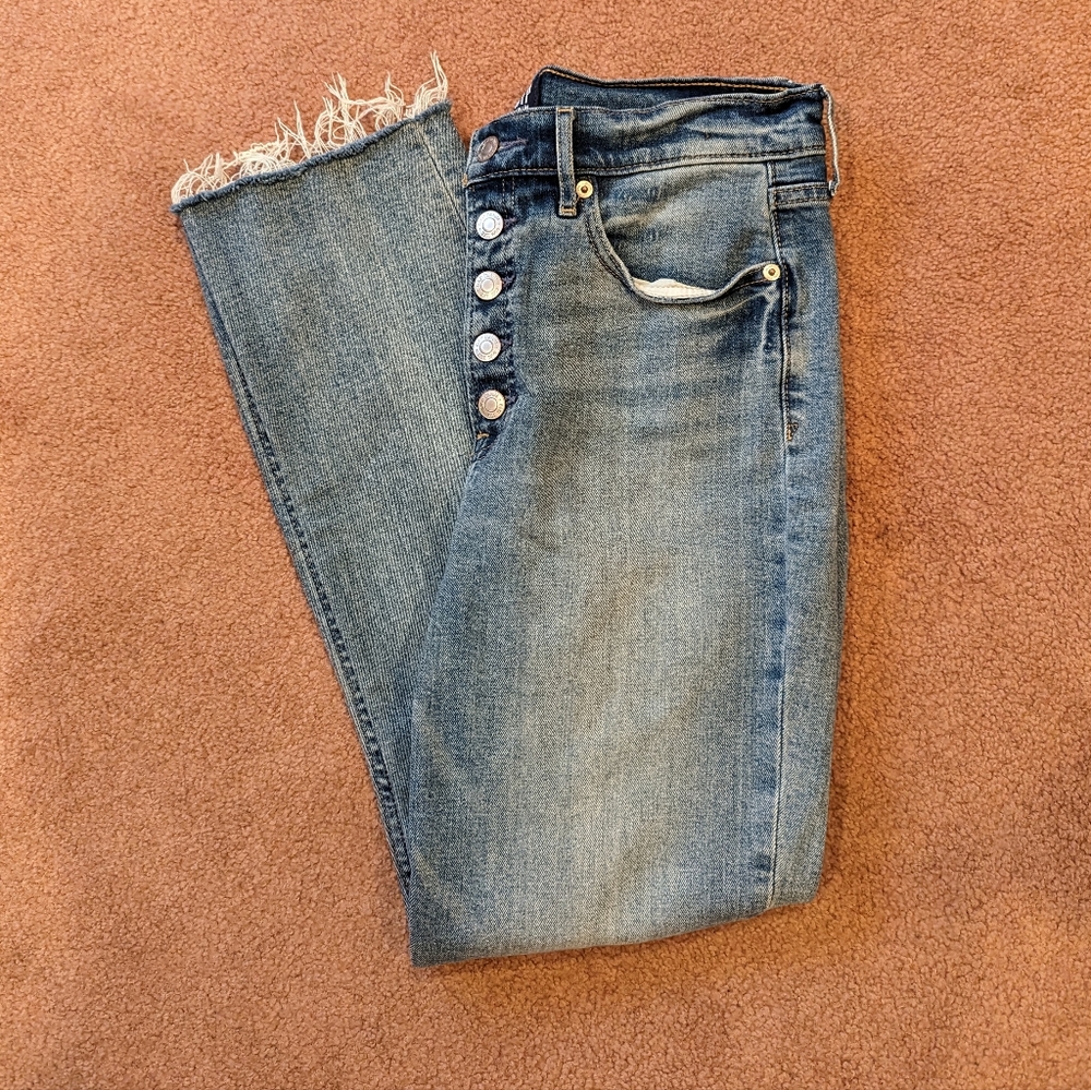 GAP Cigarette Jeans High Waisted Button Up Size 8 / 29